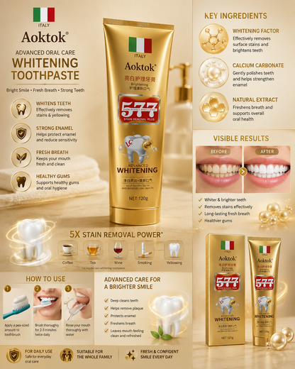 Aoktok - Dual Effect Whitening Toothpaste