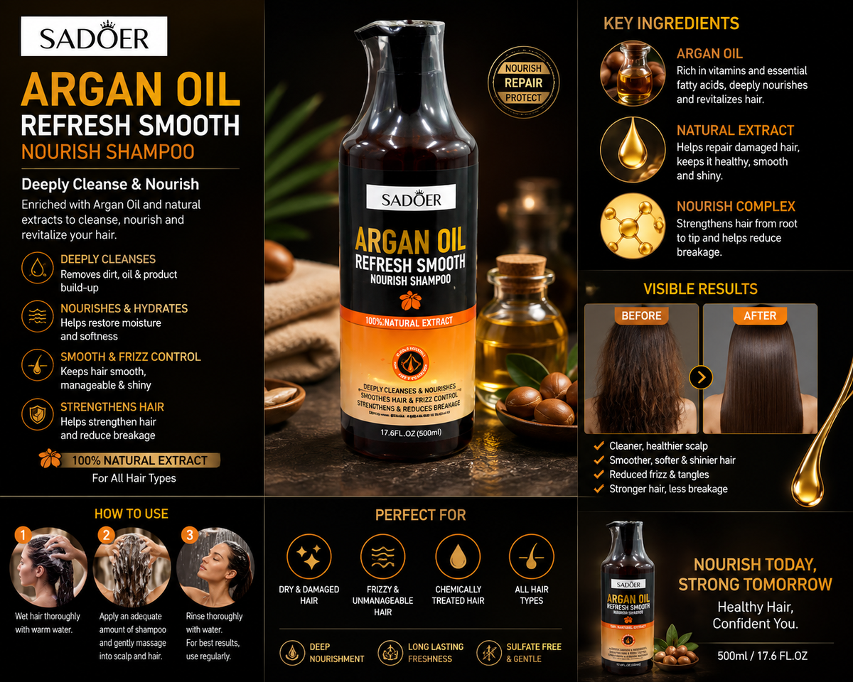 SADOER Argan Oil Refresh Smooth Shampoo