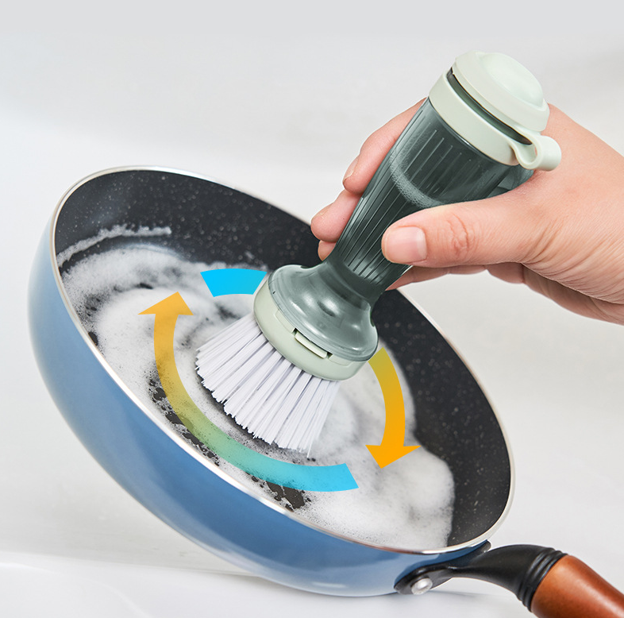 Dish Scrub Brush With Soap Dispenser