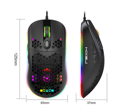 E-Sports Mechanical Wired Gaming Mouse With Rgb Glow