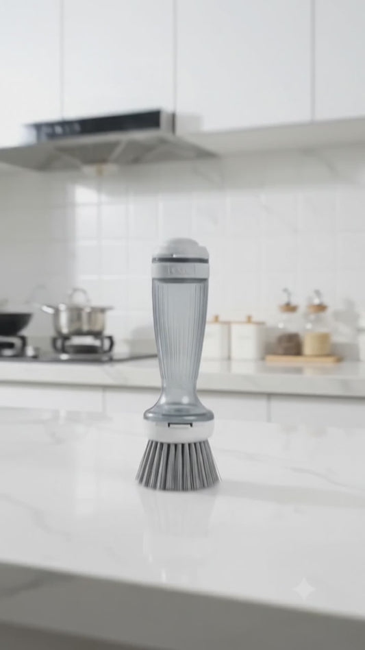 Dish Scrub Brush With Soap Dispenser